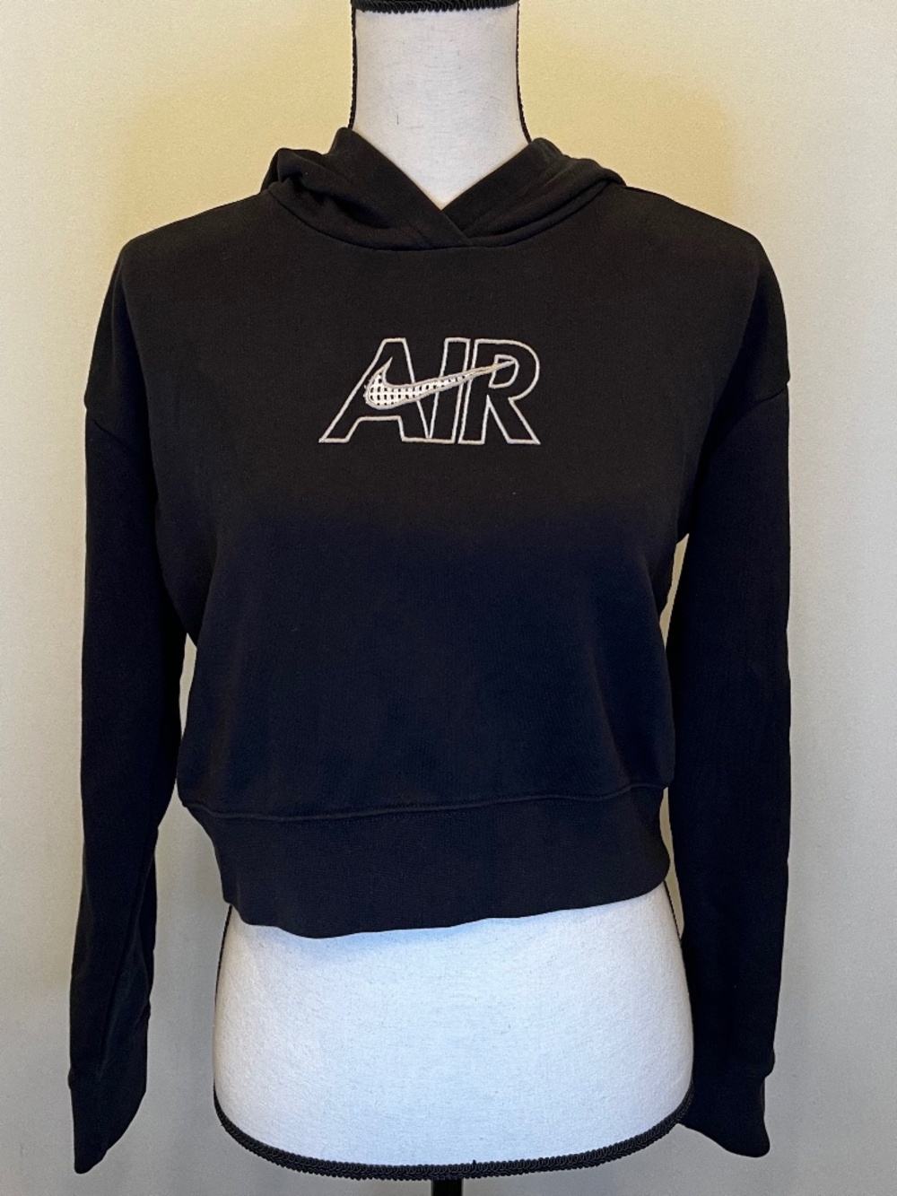Nike Kids Black Crop Hoodie